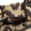 Dior Mizza Mini Embroidered Canvas Leopard Vertical Book Tote Secondhand