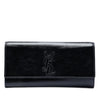 Saint Laurent Small Textured Patent Monogram Belle De Jour Clutch Secondhand