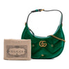 Gucci Mini GG Marmont Matelasse Velvet Torchon Half Moon Bag Secondhand