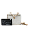 Chanel Mini Quilted Lambskin Pearl Crush Vanity Case With Chain Secondhand