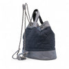 Secondhand Chanel Quilted Denim Medallion Backpack