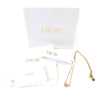 Dior Gold Plated and Strass CD Logo Heart Pendant Necklace Secondhand