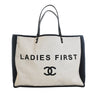 Secondhand Chanel Bicolor Canvas Ladies First Shopping Tote