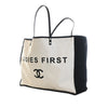 Secondhand Chanel Bicolor Canvas Ladies First Shopping Tote
