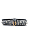 Dior Small Oblique Canvas Saddle Pouch with Chain Secondhand