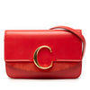 Ferragamo Small Calfskin and Suede C Clutch With Chain Secondhand