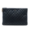 Chanel CC Large Quilted Lambskin O Case Clutch Secondhand