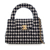 Chanel Nano Quilted Houndstooth Tweed Kelly Shopper Bag Secondhand