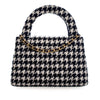 Chanel Nano Quilted Houndstooth Tweed Kelly Shopper Bag Secondhand