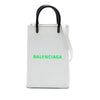 Balenciaga Mini Calfskin Logo Shopping Phone Holder Secondhand