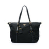 Prada Saffiano Trimmed Tessuto Zip Top Convertible Tote Secondhand