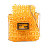 Fendi Mini Glass Vitello King Beaded Pico Baguette Charm Secondhand