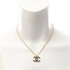 Chanel CC Enamel and Gold Plated Pendant Necklace Secondhand