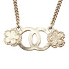 Chanel CC Gold Plated Faux Pearl and Rhinestone Flower Necklace Secondhand