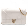 Dior Metallic Grained Calfskin Diorama Wallet On Chain Secondhand
