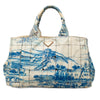 Prada Large Canvas Canapa Azulejos Satchel Secondhand
