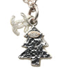 Chanel Silver Plated CC Christmas Tree Pendant Necklace Secondhand