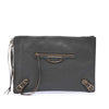 Balenciaga Goatskin Motocross Classic Metallic Edge Clutch Secondhand