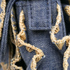 Fendi Embroidered Denim Ruffled F is Fendi Kan I Baguette Secondhand