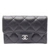 Chanel CC Quilted Caviar Card Case Secondhand