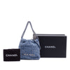 Chanel Mini Denim Studded 22 Handbag Secondhand