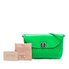 Miu Miu Matelasse Leather Crystal Flap Shoulder Bag Secondhand