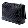 Chanel Jumbo Classic Chevron Patent Single Flap Secondhand