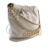 Chanel Mini Shiny Calfskin 22 Hobo Secondhand