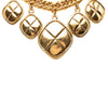 Chanel Gold Plated Quilted Diamond Charms Necklace Secondhand