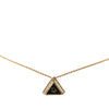 Dior Gold Plated Enamel Strass Triangle Logo Necklace Secondhand