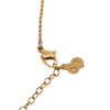 Dior Gold Plated Enamel Strass Triangle Logo Necklace Secondhand