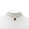 Dior Gold Plated Enamel Strass Triangle Logo Necklace Secondhand