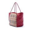 Burberry Small Haymarket Check Coated Canvas and Calfskin Canterbury Tote Secondhand