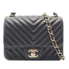 Chanel Mini Square Classic Chevron Lambskin Single Flap Secondhand