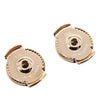 Hermès Very Small 18K Rose Gold Ex-Libris Earrings Secondhand