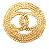 Chanel Gold Plated CC Rope Brooch Secondhand