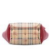 Burberry Small Leather Trimmed Haymarket Check Coated Canvas Canterbury Tote Secondhand