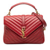 Saint Laurent Medium Chevron Sheepskin Monogram College Satchel Secondhand