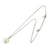 Chanel CC Silver Plated Resin Rhinestone Pendant Necklace Secondhand