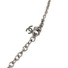 Chanel CC Silver Plated Resin Rhinestone Pendant Necklace Secondhand