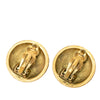 Chanel CC Gold Plated Round Clip On Earrings Secondhand