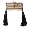 Saint Laurent Ribbed Acrylic and Lambskin Fringe Monogram Opium Box Bag Secondhand