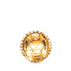 Chanel CC Gold Plated Round Clip on Earrings Secondhand