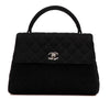 Chanel CC Quilted Jersey Kelly Top Handle Bag Secondhand