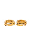 Chanel Gold Plated CC Hoop Clip On Earrings Secondhand