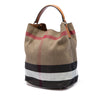 Burberry Medium Mega Check Canvas Ashby Bucket Bag Secondhand