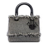 Dior Medium Tweed Fringe Houndstooth Lady Dior Secondhand