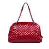 Chanel Maxi Quilted Patent Just Mademoiselle Bowling Bag Secondhand