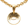 Chanel CC Gold Plated Round Pendant Necklace Secondhand