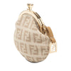 Secondhand Fendi Zucchino Canvas Kiss Lock Coin Purse